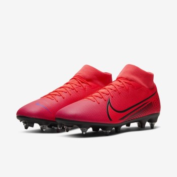 Nike Mercurial Superfly 7 Academy SG-PRO Anti-Clog Traction - Férfi Focicipő - Piros/Piros/Fekete